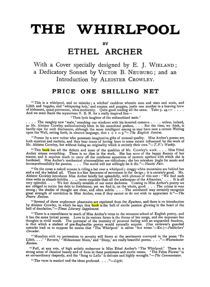 Original scan of The Equinox (Volume I, Number VIII), PDF page 426