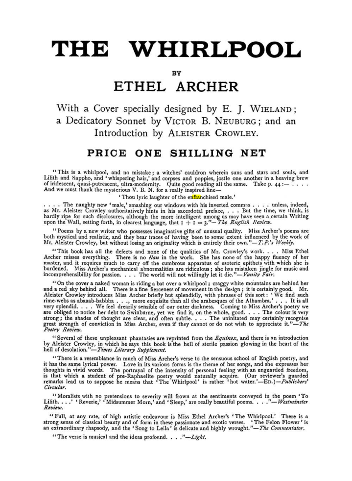 Original scan of The Equinox (Volume I, Number VIII), PDF page 426