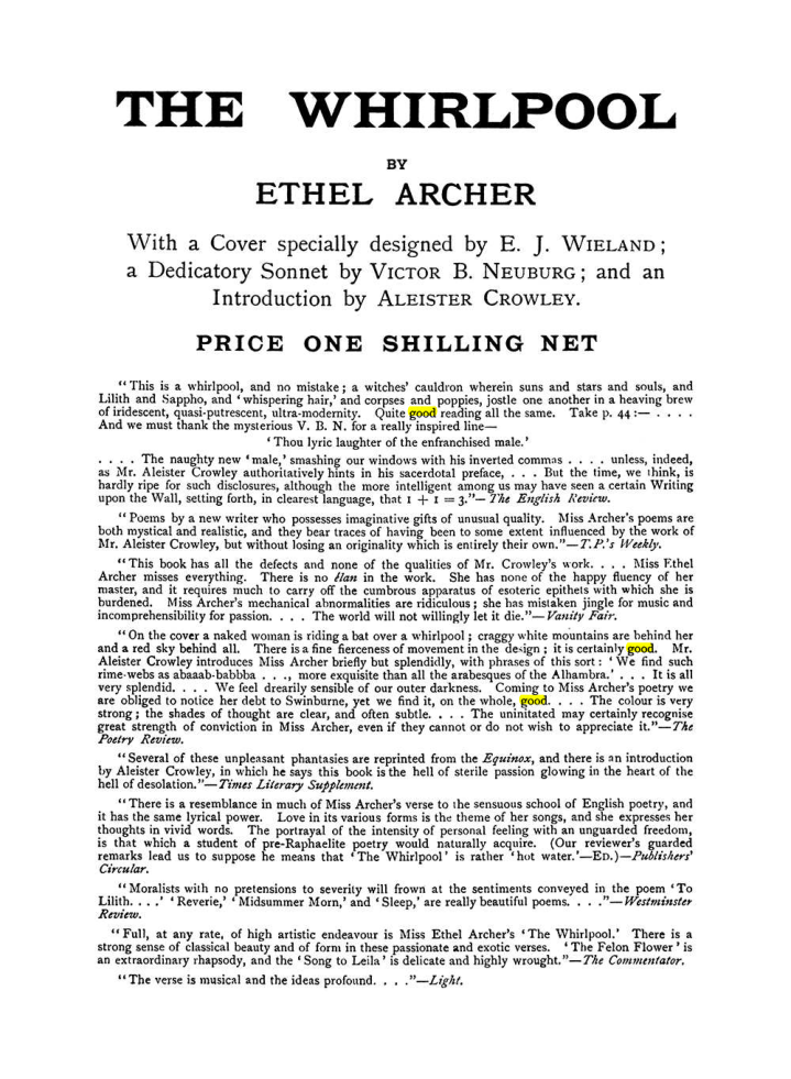 Original scan of The Equinox (Volume I, Number VIII), PDF page 426