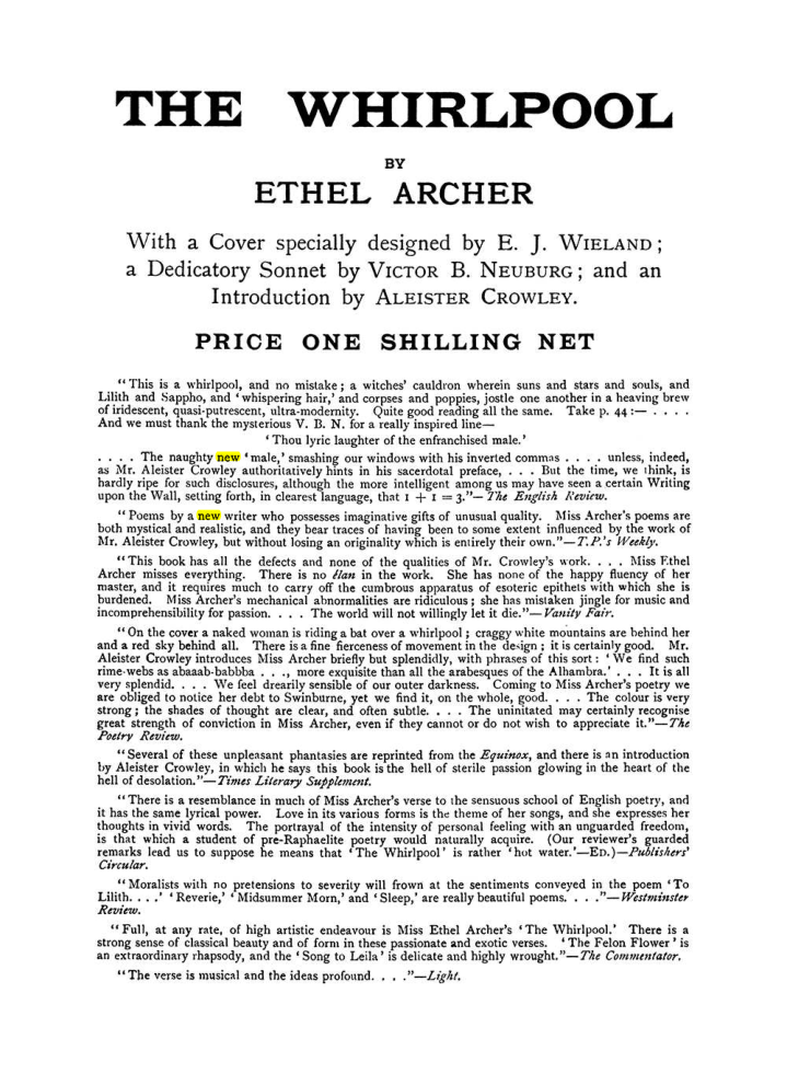 Original scan of The Equinox (Volume I, Number VIII), PDF page 426