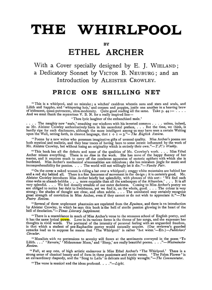 Original scan of The Equinox (Volume I, Number VIII), PDF page 426