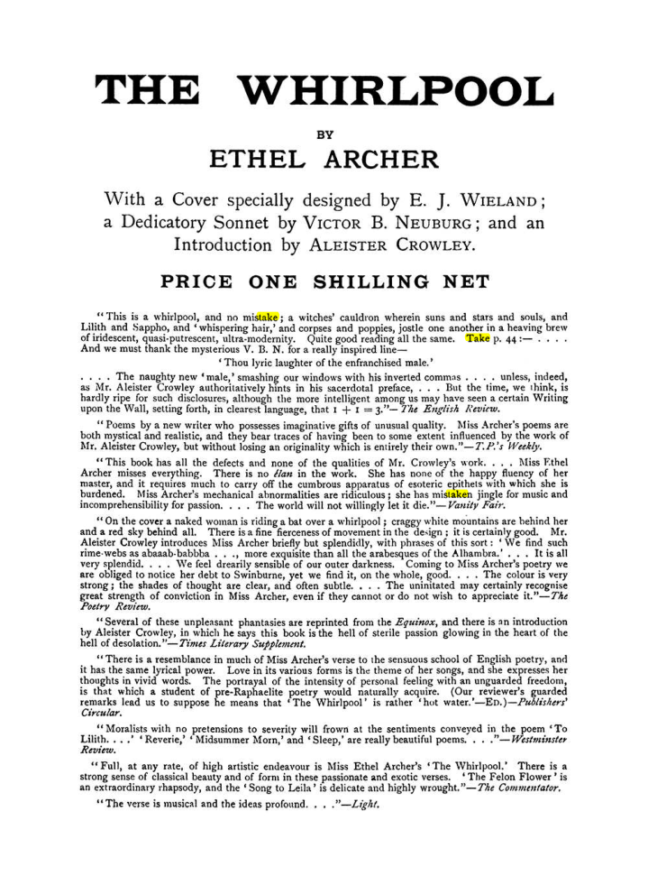 Original scan of The Equinox (Volume I, Number VIII), PDF page 426