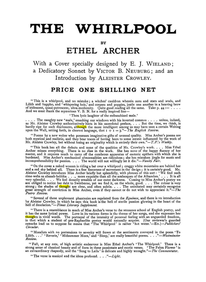 Original scan of The Equinox (Volume I, Number VIII), PDF page 426