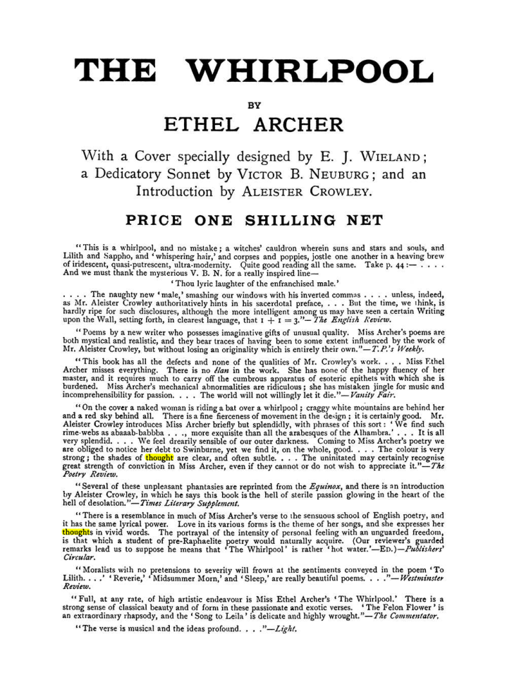 Original scan of The Equinox (Volume I, Number VIII), PDF page 426