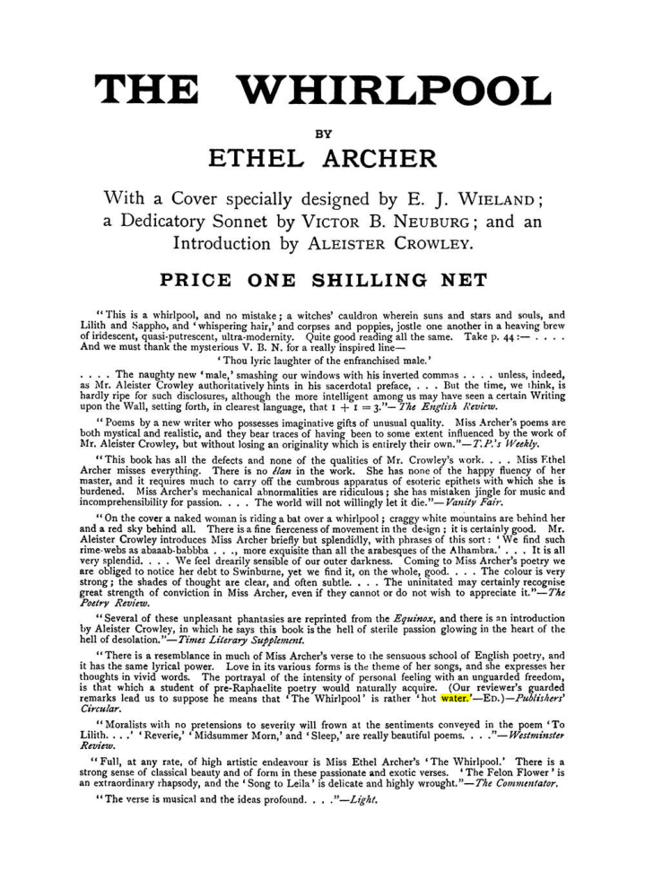 Original scan of The Equinox (Volume I, Number VIII), PDF page 426