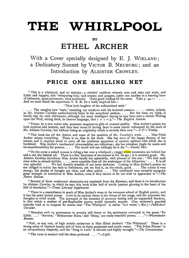 Original scan of The Equinox (Volume I, Number VIII), PDF page 426