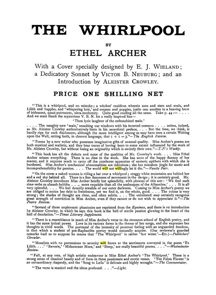 Original scan of The Equinox (Volume I, Number VIII), PDF page 426