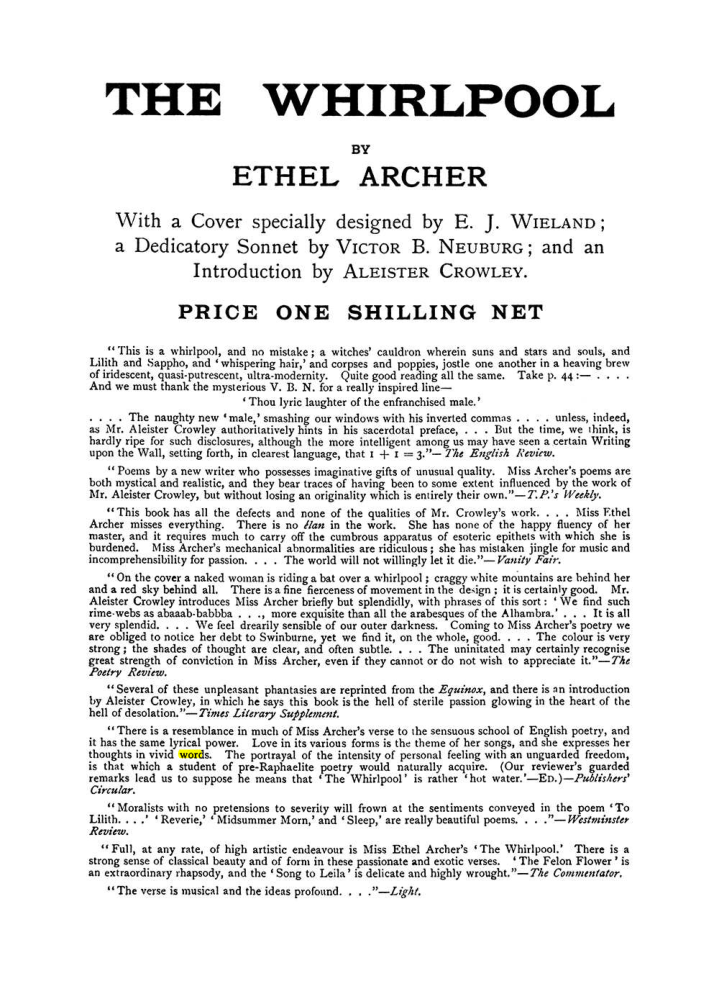 Original scan of The Equinox (Volume I, Number VIII), PDF page 426