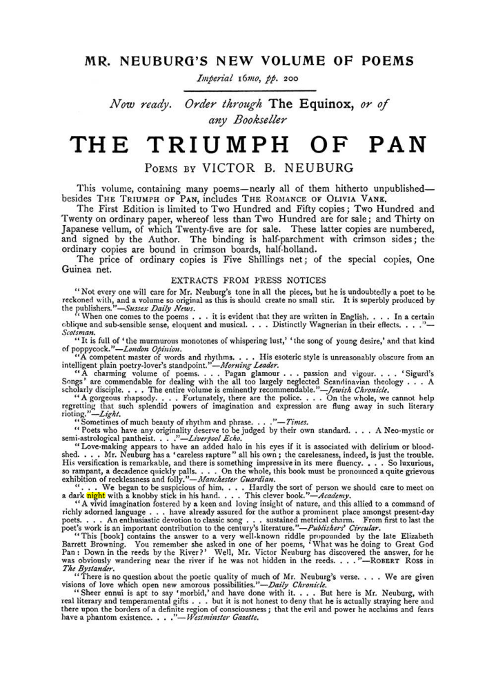 Original scan of The Equinox (Volume I, Number VIII), PDF page 427