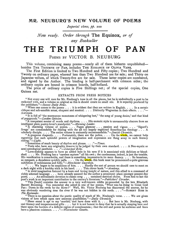Original scan of The Equinox (Volume I, Number VIII), PDF page 427