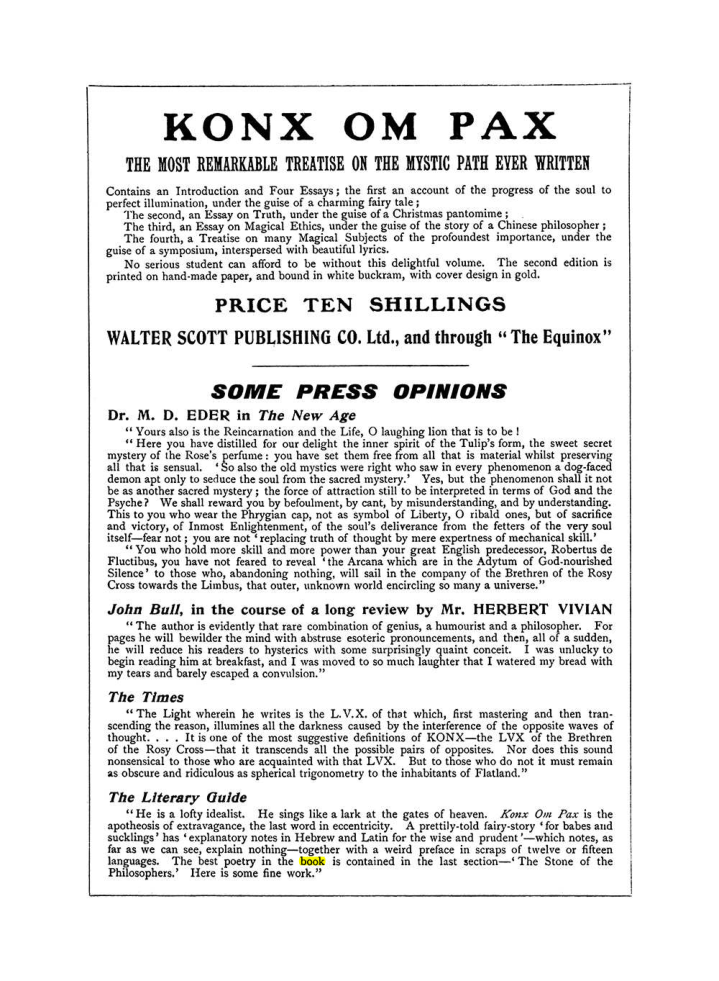 Original scan of The Equinox (Volume I, Number VIII), PDF page 430