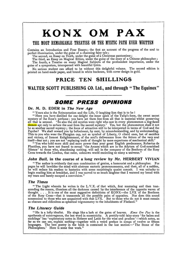 Original scan of The Equinox (Volume I, Number VIII), PDF page 430