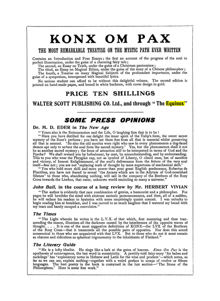 Original scan of The Equinox (Volume I, Number VIII), PDF page 430