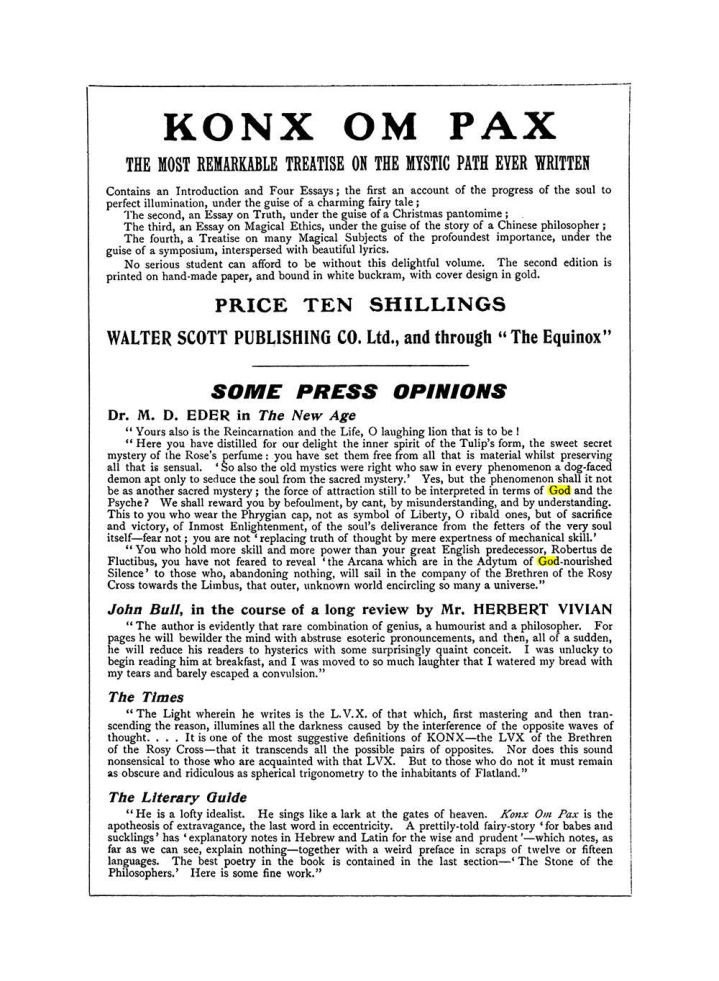 Original scan of The Equinox (Volume I, Number VIII), PDF page 430