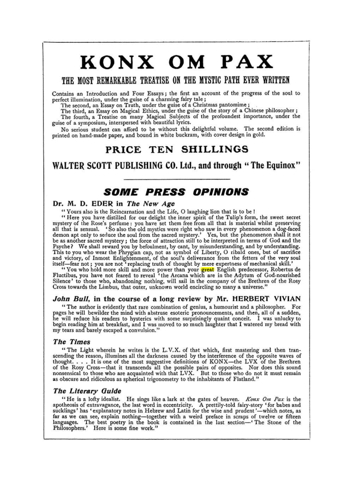 Original scan of The Equinox (Volume I, Number VIII), PDF page 430