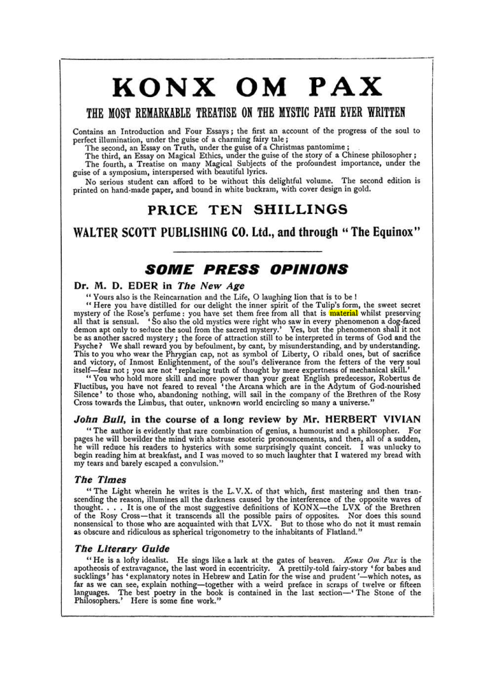 Original scan of The Equinox (Volume I, Number VIII), PDF page 430