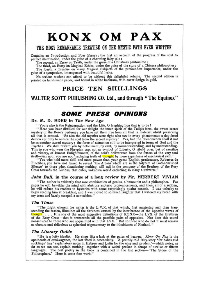 Original scan of The Equinox (Volume I, Number VIII), PDF page 430