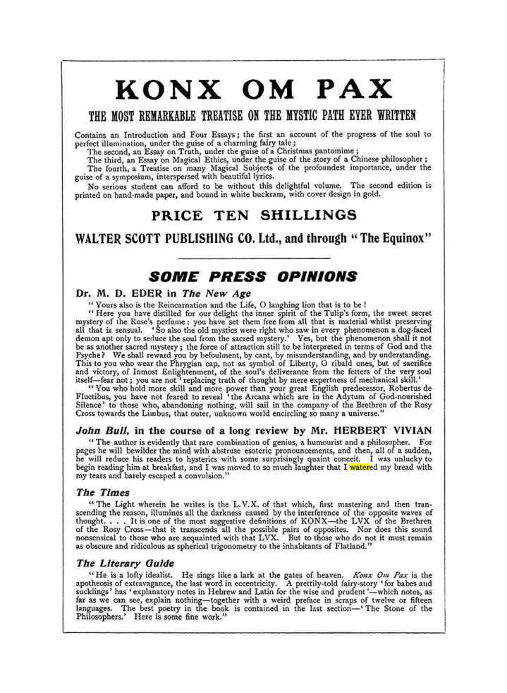 Original scan of The Equinox (Volume I, Number VIII), PDF page 430