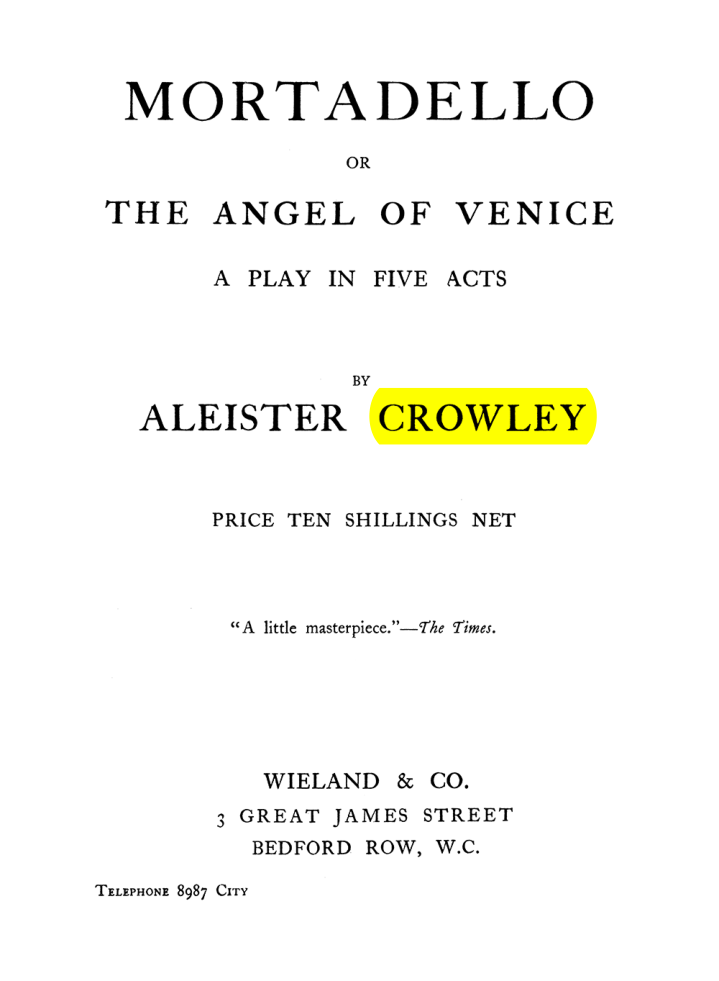 Original scan of The Equinox (Volume I, Number VIII), PDF page 438