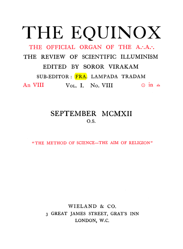 Original scan of The Equinox (Volume I, Number VIII), PDF page 5