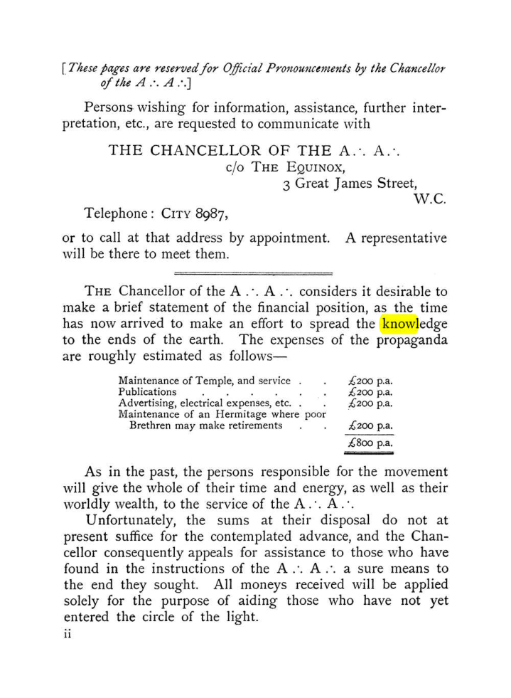 Original scan of The Equinox (Volume I, Number VIII), PDF page 8
