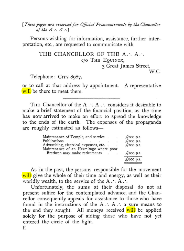 Original scan of The Equinox (Volume I, Number VIII), PDF page 8