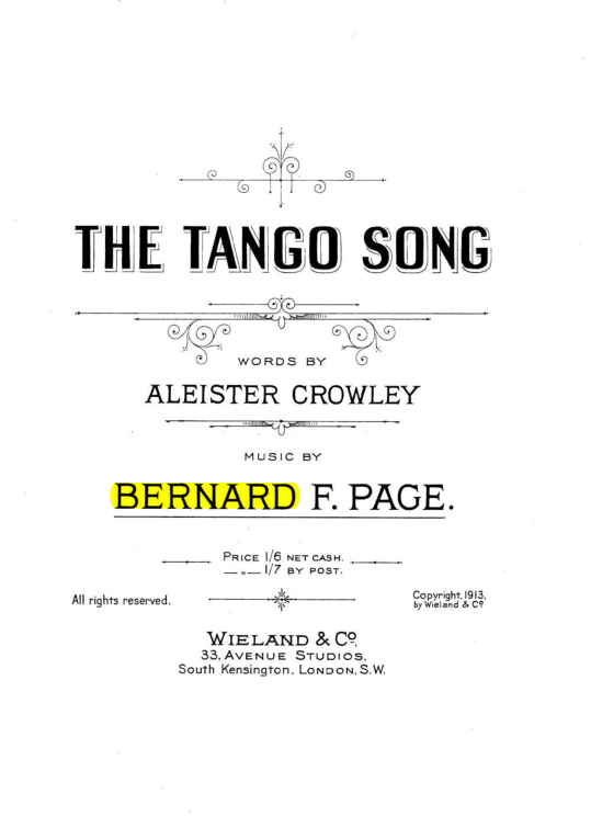 Original scan of The Tango Song, PDF page 1