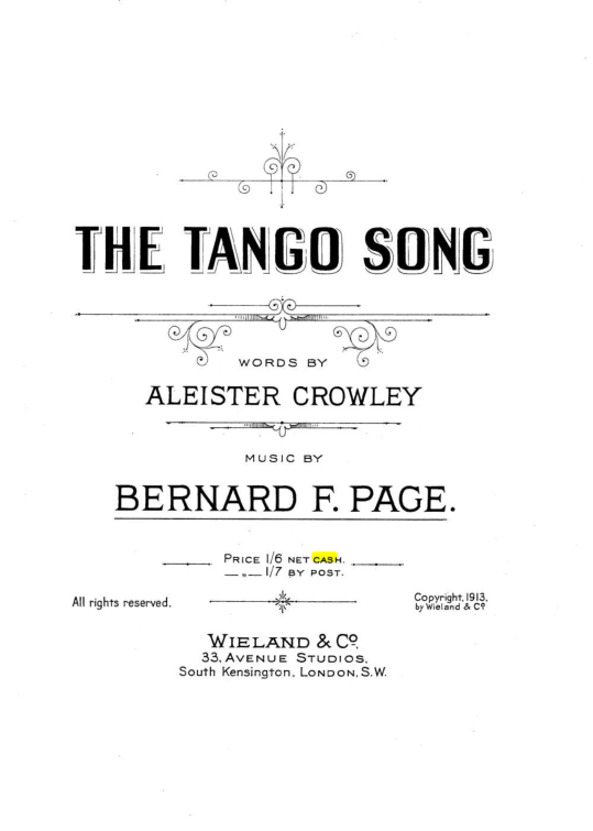 Original scan of The Tango Song, PDF page 1
