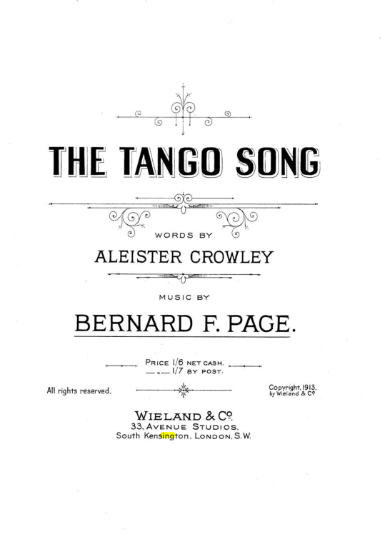Original scan of The Tango Song, PDF page 1