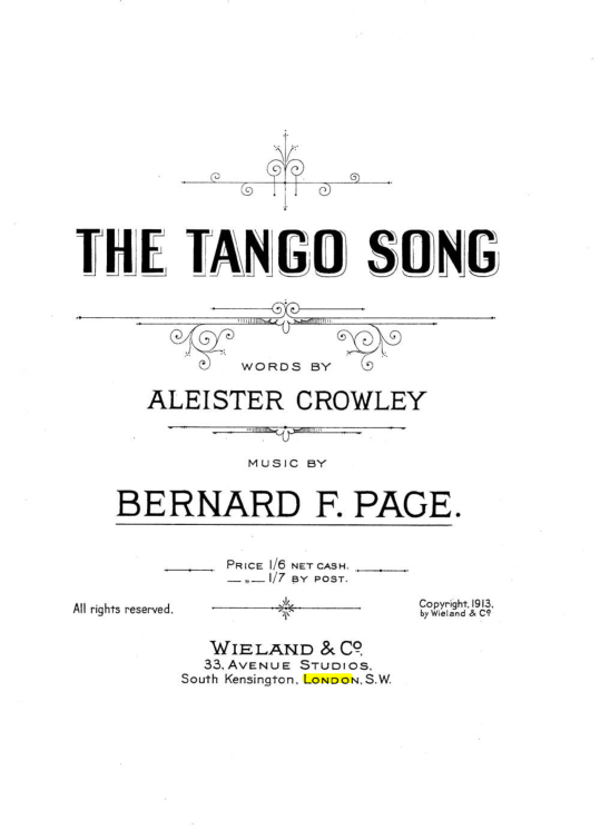 Original scan of The Tango Song, PDF page 1