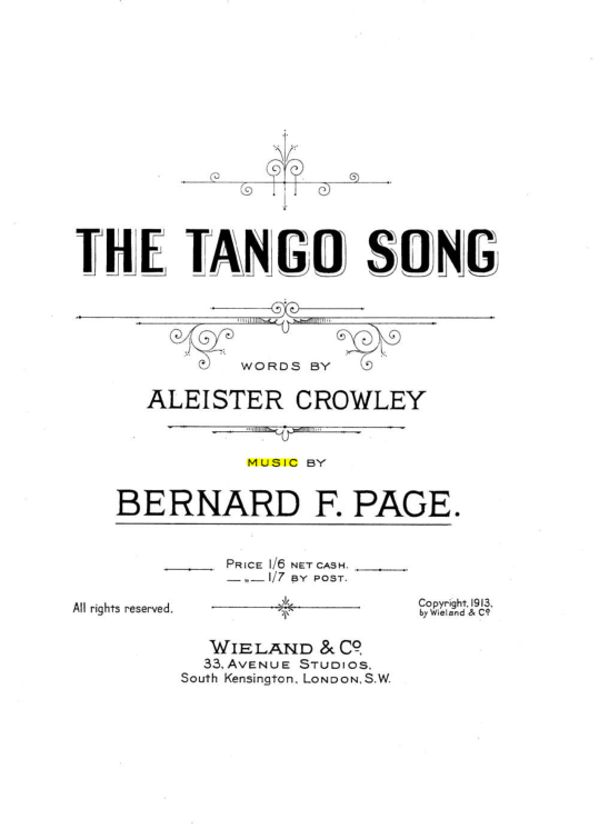 Original scan of The Tango Song, PDF page 1