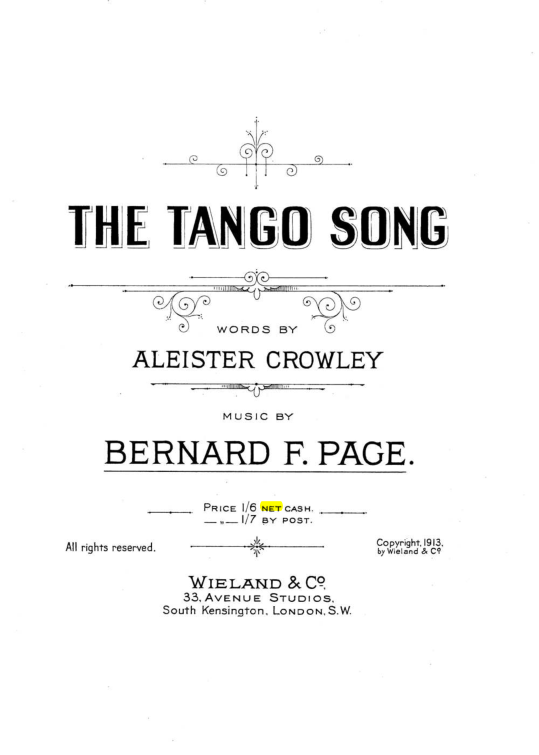 Original scan of The Tango Song, PDF page 1