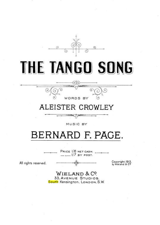Original scan of The Tango Song, PDF page 1