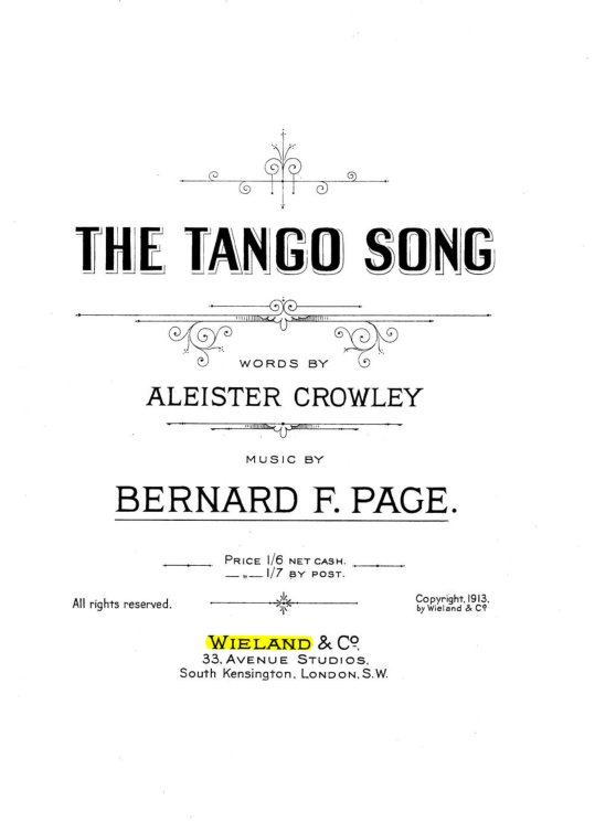 Original scan of The Tango Song, PDF page 1