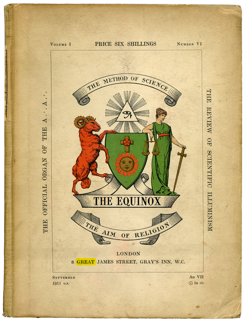 Original scan of The Equinox (Volume I, Number VI), PDF page 1