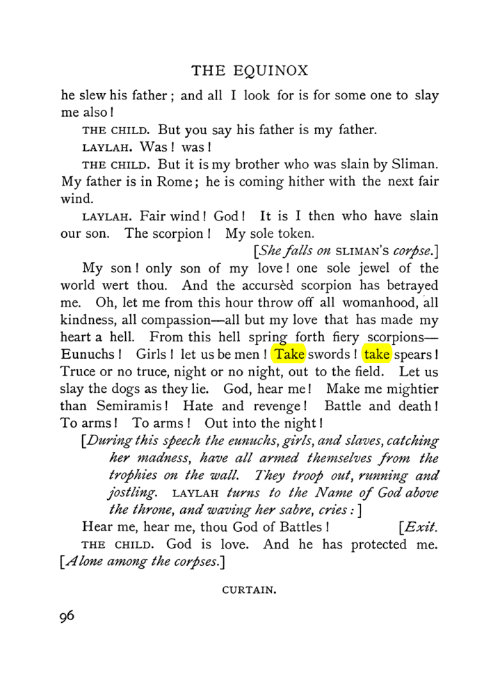 Original scan of The Equinox (Volume I, Number VI), PDF page 104