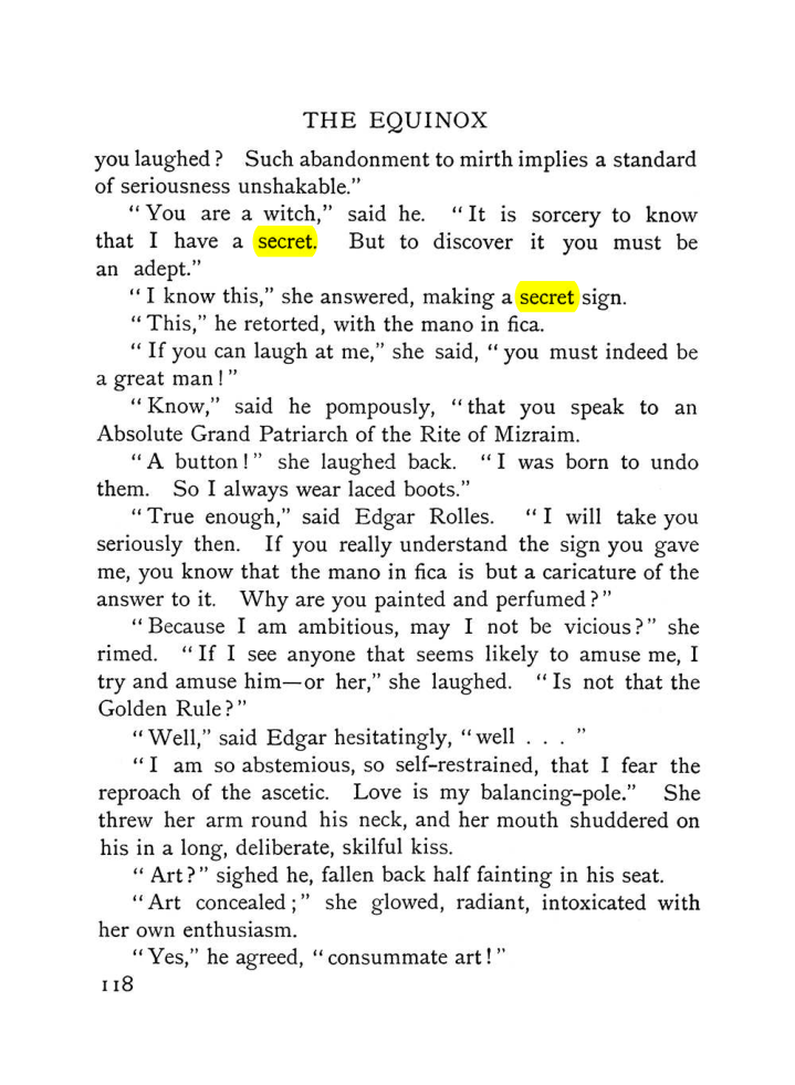 Original scan of The Equinox (Volume I, Number VI), PDF page 126