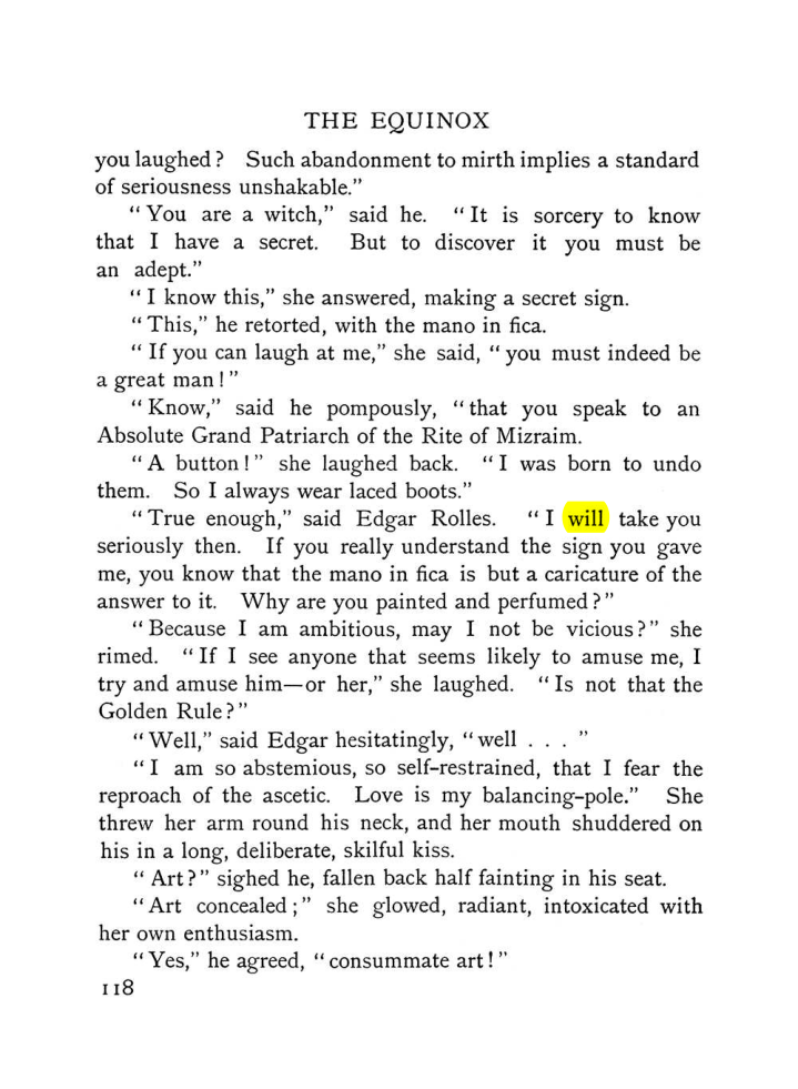 Original scan of The Equinox (Volume I, Number VI), PDF page 126