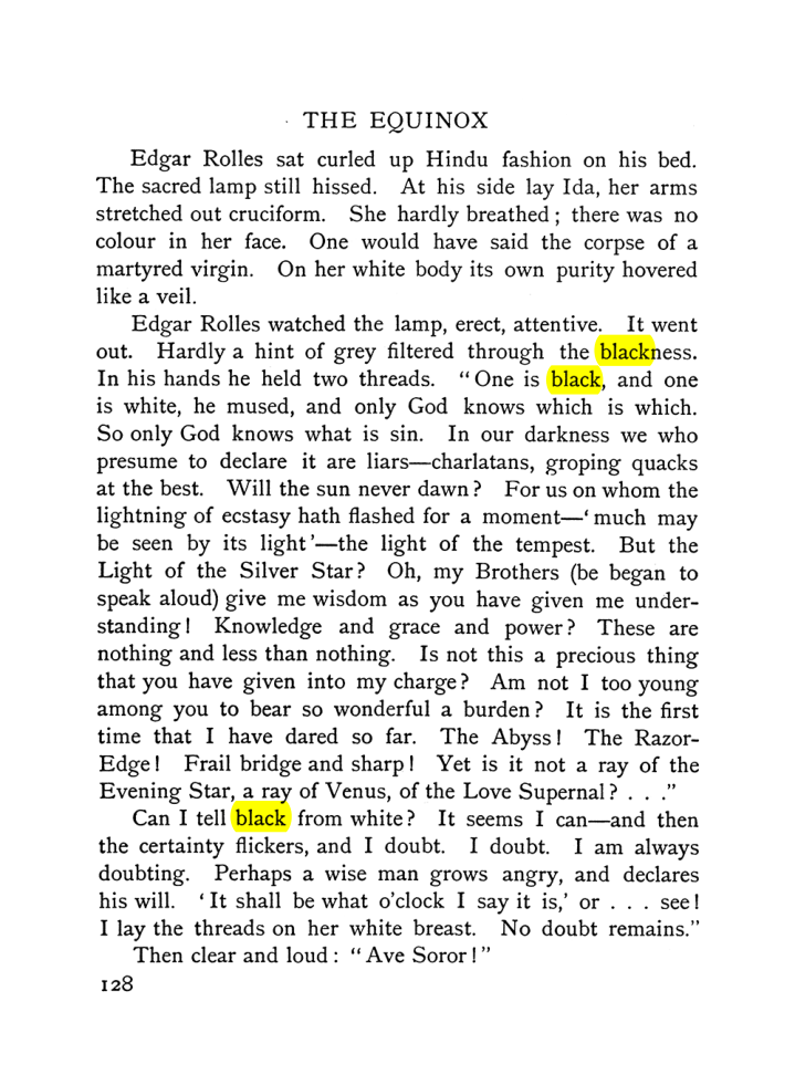 Original scan of The Equinox (Volume I, Number VI), PDF page 136