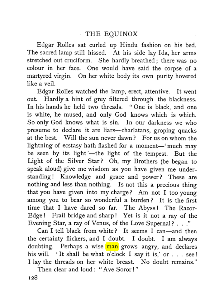 Original scan of The Equinox (Volume I, Number VI), PDF page 136