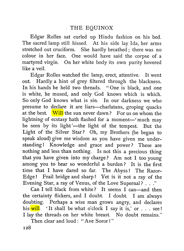 Original scan of The Equinox (Volume I, Number VI), PDF page 136