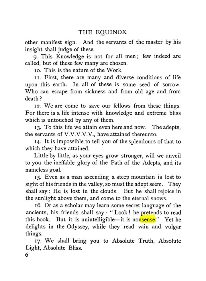 Original scan of The Equinox (Volume I, Number VI), PDF page 14
