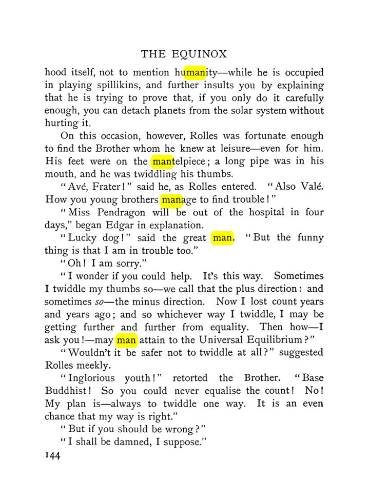 Original scan of The Equinox (Volume I, Number VI), PDF page 152