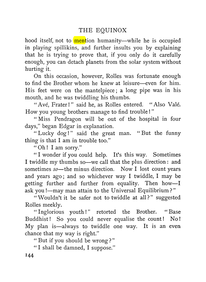 Original scan of The Equinox (Volume I, Number VI), PDF page 152