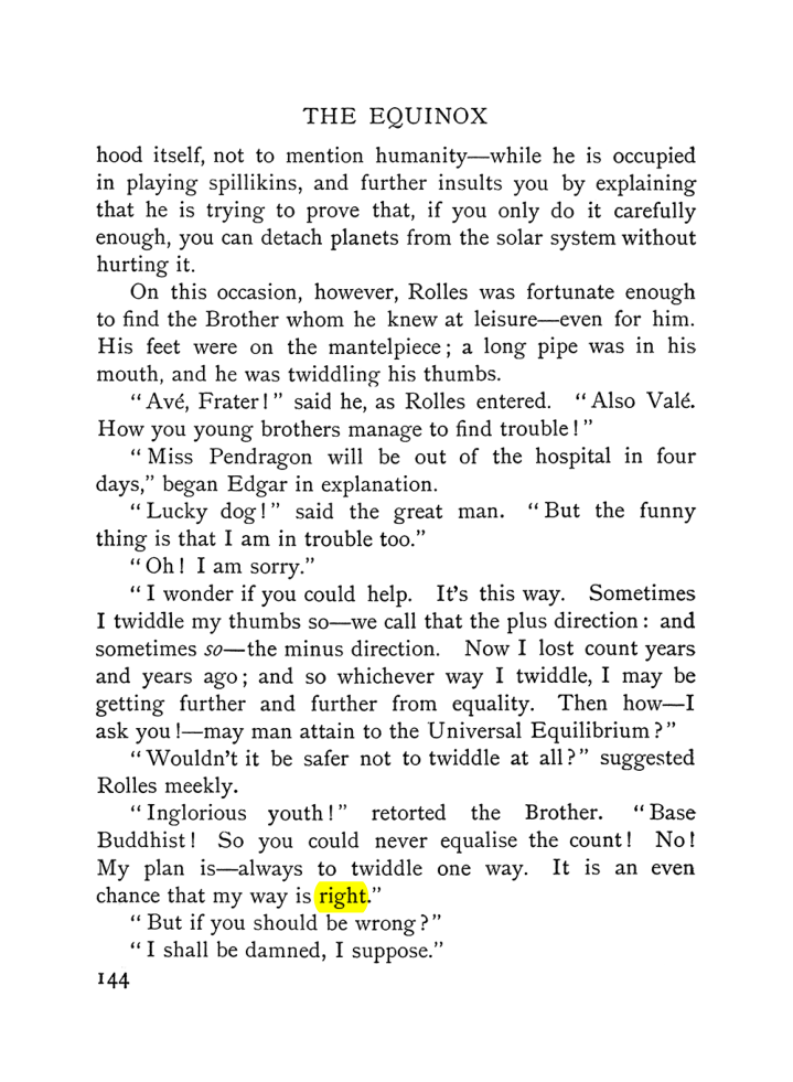 Original scan of The Equinox (Volume I, Number VI), PDF page 152