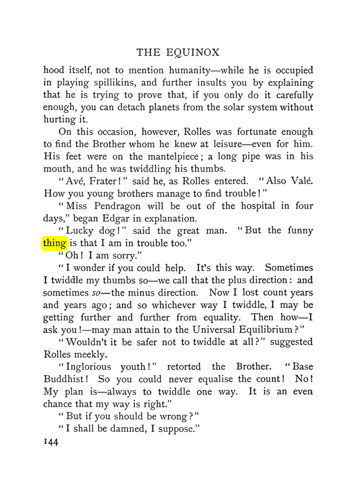 Original scan of The Equinox (Volume I, Number VI), PDF page 152