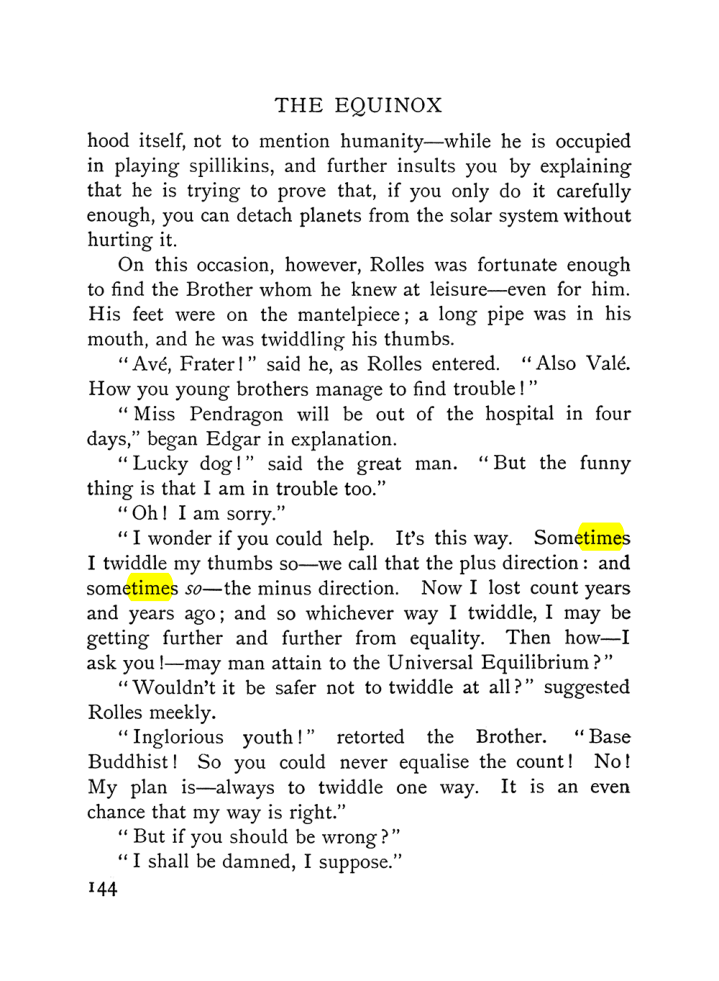 Original scan of The Equinox (Volume I, Number VI), PDF page 152