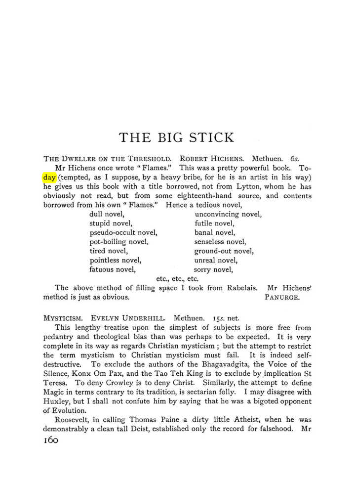 Original scan of The Equinox (Volume I, Number VI), PDF page 168