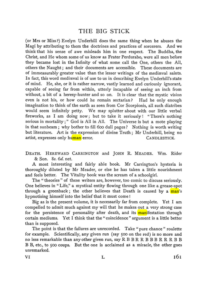 Original scan of The Equinox (Volume I, Number VI), PDF page 169
