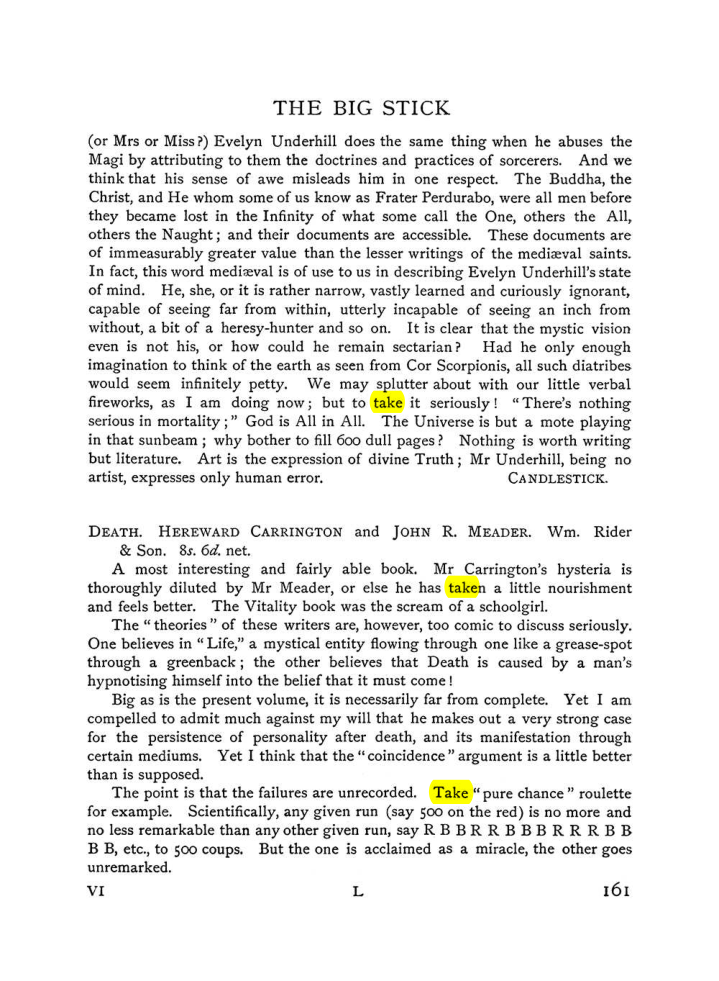 Original scan of The Equinox (Volume I, Number VI), PDF page 169